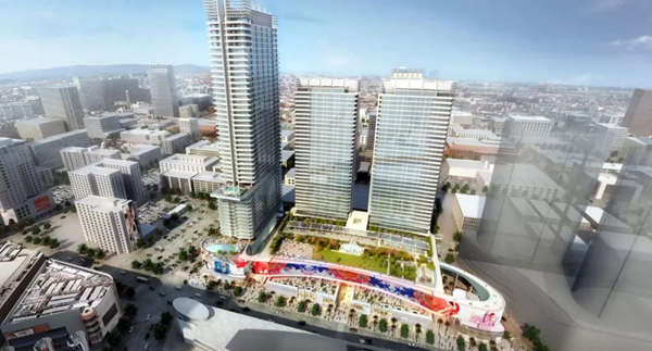 三思3500平方米(mi)戶外LED屏在美國西岸再造一箇“時